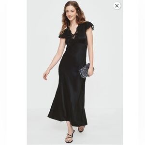 Rixo x RTR Lace Trim Midi Dress, Size: L